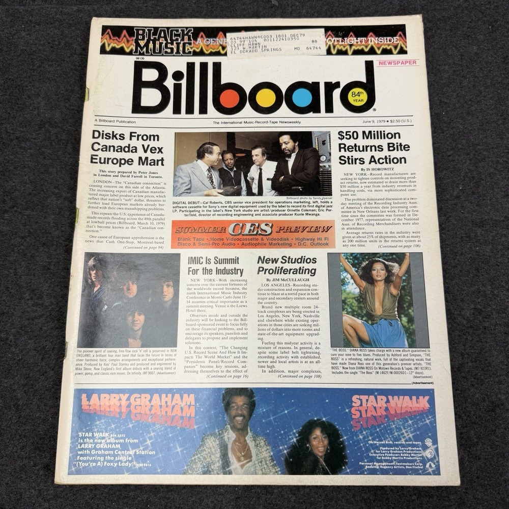 BILLBOARD Magazine Vintage June 9 1979
